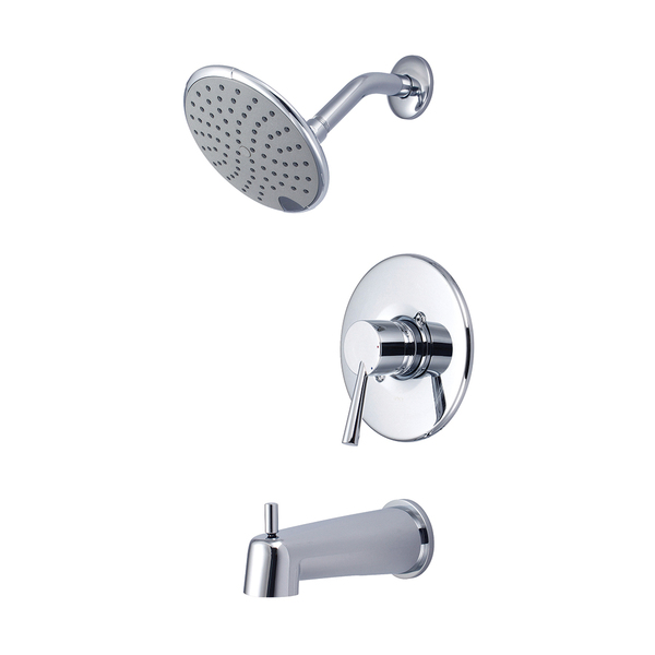 Olympia Faucets Single Handle Tub/Shower Trim Set, Wallmount, Polished Chrome T-2374